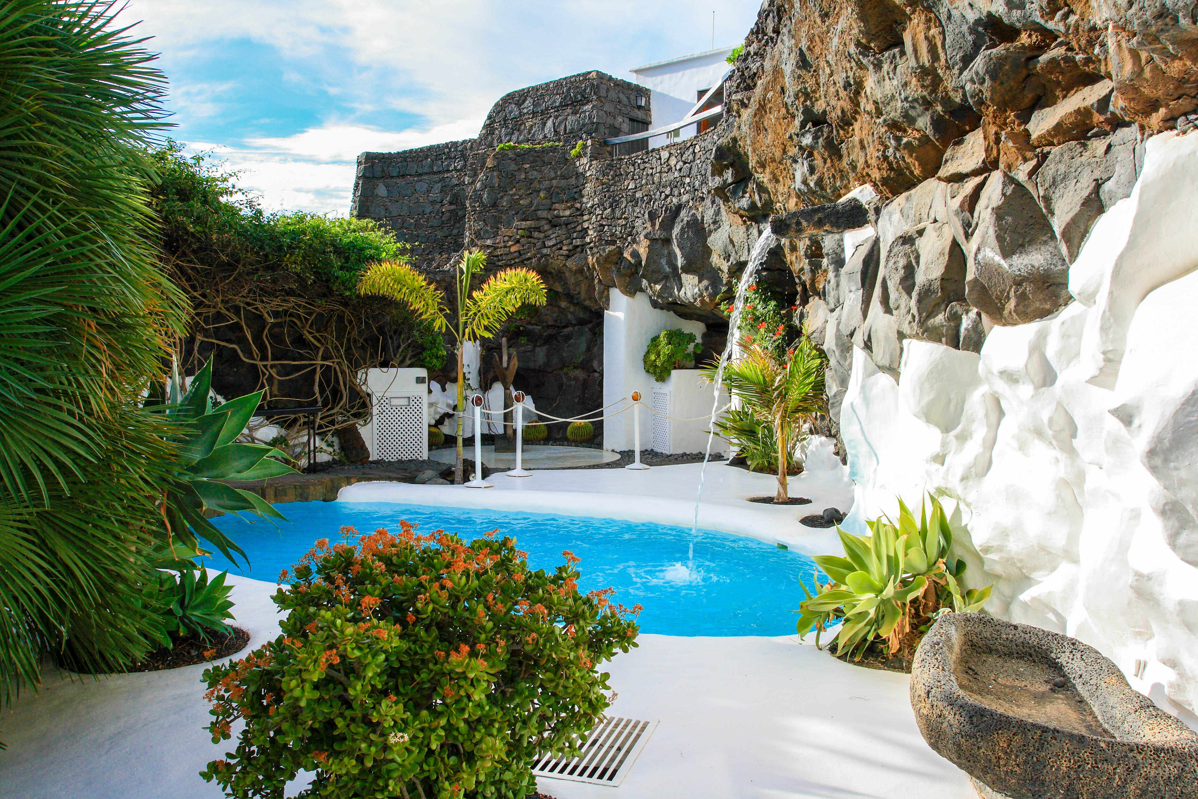 In Cesar Manrique's home on Lanzarote.Cesar was an artist and an architect.