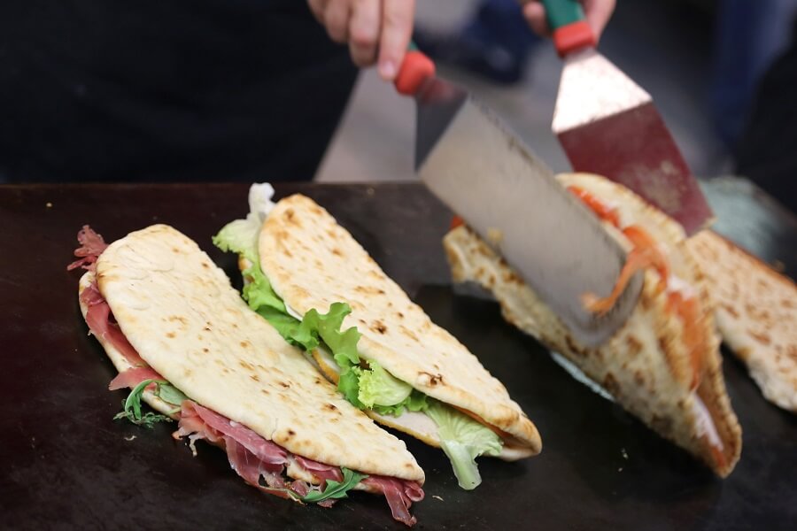 Typisch italienische Piadinas 
