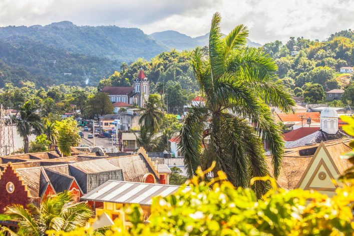 Caribbean town.