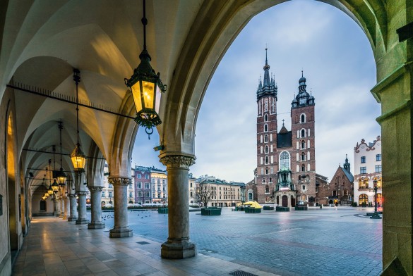 Krakau Marktplatz Marienkirche Altstadt
