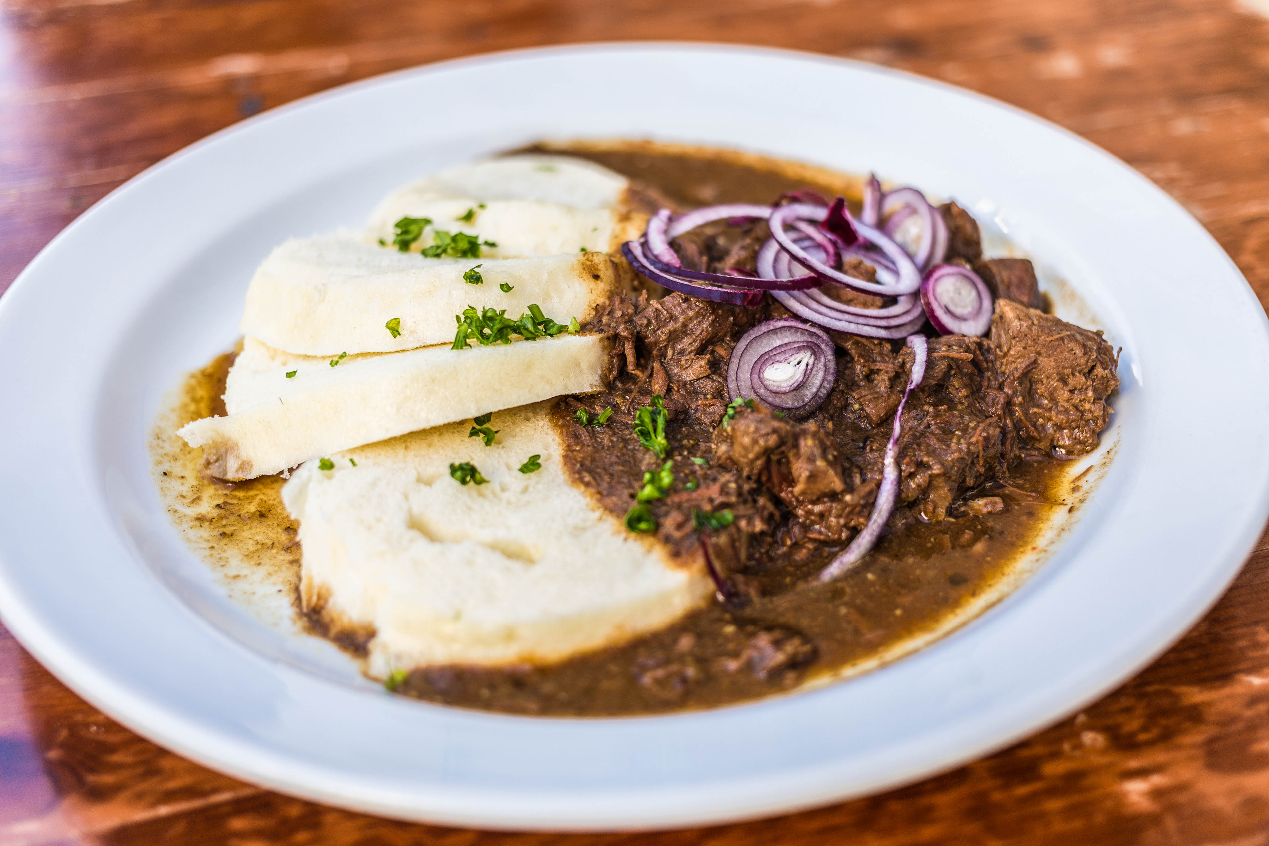Bratislava in der Slovakei, traditionelles Essen