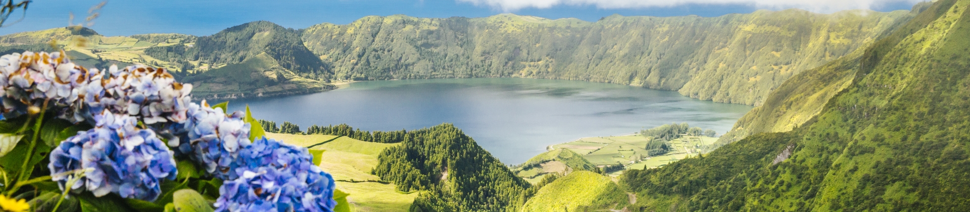 Blick auf den See Sete Cidades auf Sao Miguel