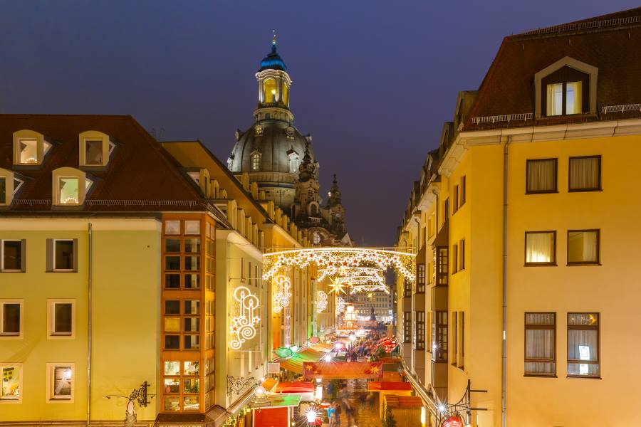 Weihnachtsmarkt an der Frauenkirche in der Münzgasse